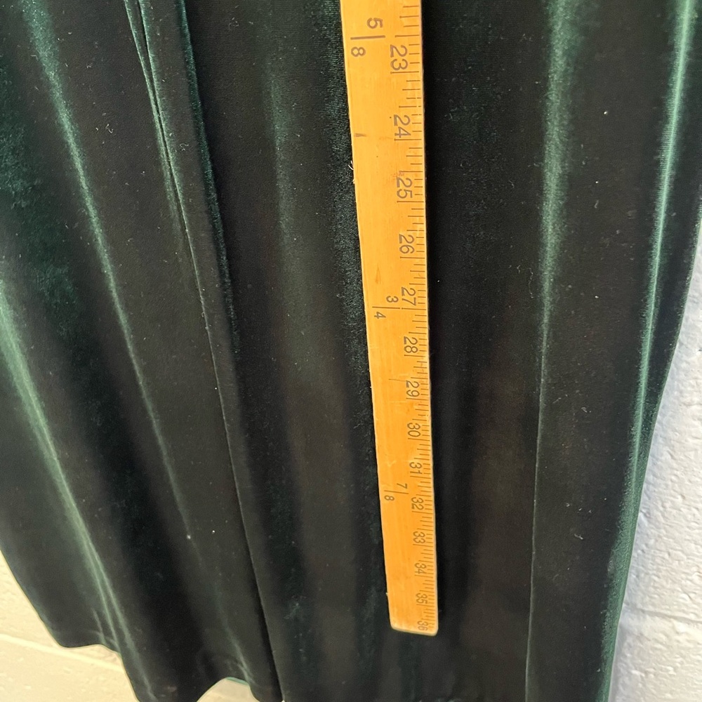 Ralph Lauren LAUREN Green Velvet Ruched Dress Sz. 14 NWT - Picture 9 of 12